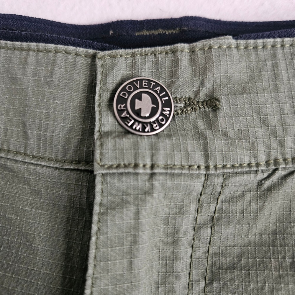 Dovetail Workwear Britt Utility Pants Green Ripstop Double Knee Cargo 37x33 - Picture 3 of 10